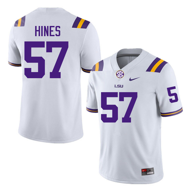 Chasen Hines LSU Tigers Jersey,Louisiana State University Tigers Football Jersey-White